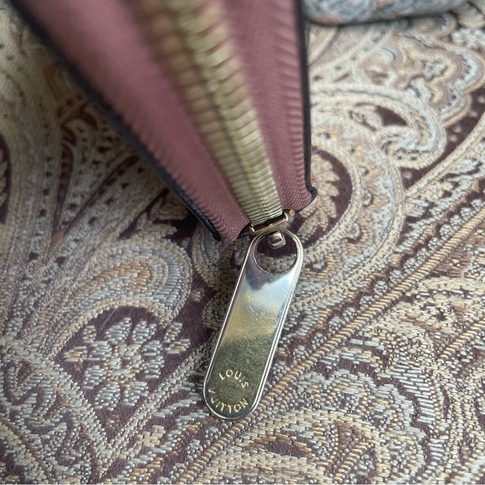 Louis Vuitton Caramel Light Brown Vernis Zip Around Long Wallet Zippy Authentic - Picture 5 of 15